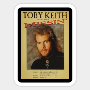 Vintage Toby Keith Sticker